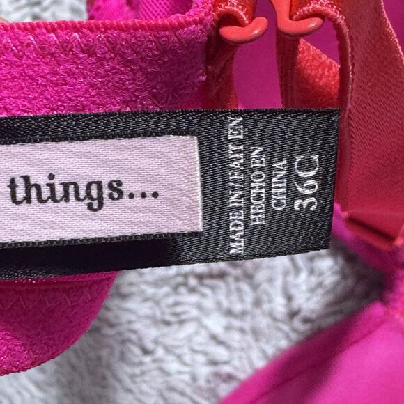 Victoria's Secret Pink Push Up Lace Bra 36C Barbiecore - Picture 4 of 6